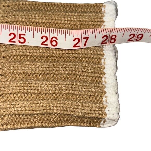 Norton Mcnaughton Ladies Size PL Beige Turtleneck Snowflake Pullover Sweater - Picture 6 of 8